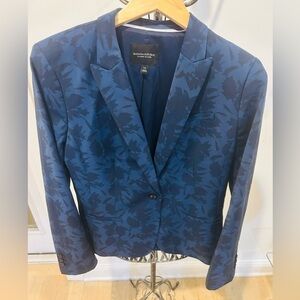 Banana Republic Midnight Blue Leaf Blazer